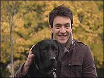 Joe Crowley and dog