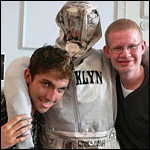 Boys with monster