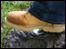 The shoe of a walker