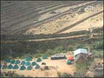 The girls' campsite