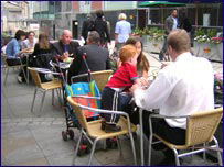 Chatting in Leeds