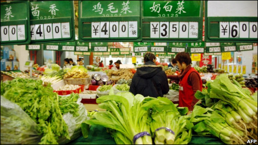 北京一家菜市場