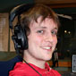 Glenn Wright in the BBC Radio Ulster studio