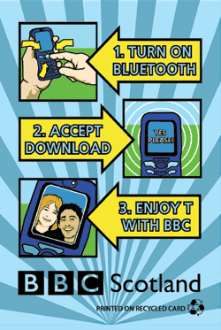 Banner with instructions for Mobile service at T