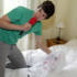 Greg on a house tour showing us his bed and the Radio 1 t-shirt he sleeps in 
