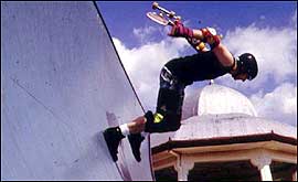 Giant skate ramp