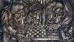 Nicholas Evans - Math o Ganu/Kind of Singing (oil on hardboard 1220mm x 1220mm). Purchased 1982