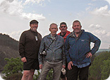 Vince, John, Wullie and Denys Docherty at the Bruce Stone (courtesy Docherty family)