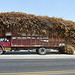 Over-laden truck in Peru