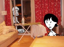 Tim and Kitty looking at Helen after her telephone call