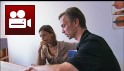 Katie Derham with her mentor, Matthew Rowe