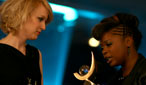 Lauren Laverne speaks to a happy Speech Debelle