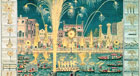 Fireworks on the Thames near Whitehall in 1749 to celebrate the signing of the Treaty of Aix-la-Chapelle, for which occasion Handel composed his Music for the Royal Fireworks