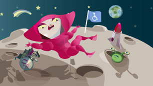 Disability Bitch on the moon: wallpaper