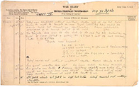 Photo of a brigade war diary