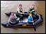 Dinghy in floodwater