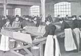 Image of Victorian women workers, filling atchboxes