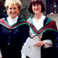 Carol (third from left) and fellow students at her graduation