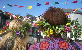 Colourful head gear