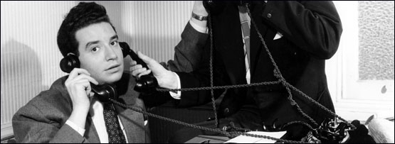Men on the telephone