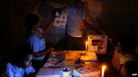 Voting in the Presidential election in Haiti