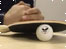 table tennis bat and ball