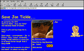 Graph: detail from Sarah Bannister's Save Jon Tickle site