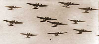 Luftwaffe bombers over Belfast 1941