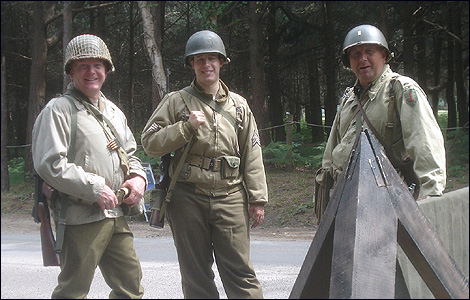 Dressing up in authentic costumes at Studland (photo by Patricia Beale)