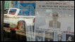 A campaign poster for Meles Zenawi in a shop window in Adwa