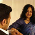 Pablo Sat-Bhambra with artist Poulomi Desai