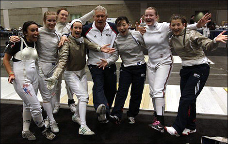 Laura with the team