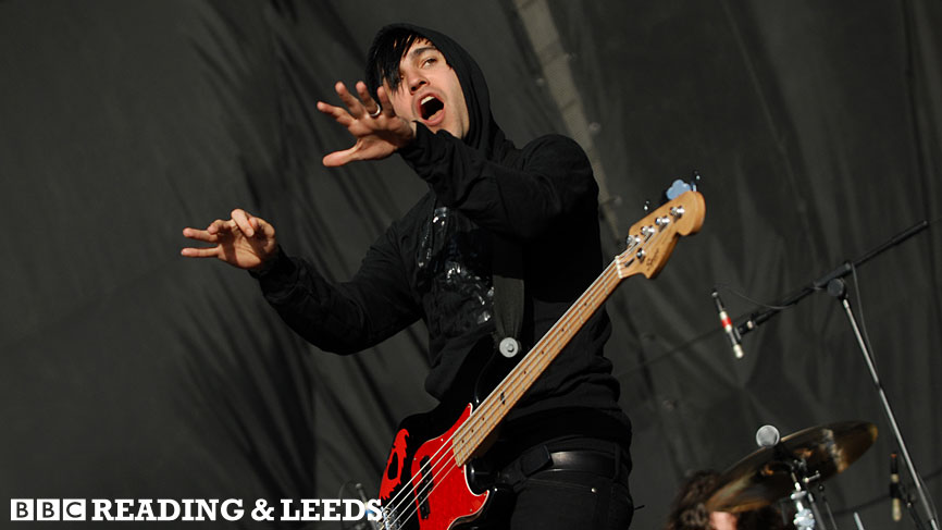 Fall Out Boy play to a huge crowd on the main stage