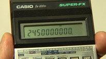 Calculator displaying 2,450,000,000