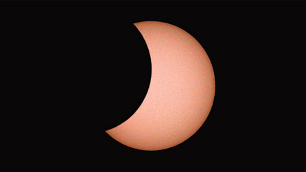 The recent solar eclipse captured by Kev Lewis at South Stack, Anglesey on 5 January 2011.