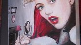 Woman in dolls...