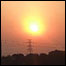 Sun over the horizon