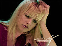woman with drink
