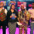 Janice in festive mode, and with DLT, Jimmy Savile and Reggie Yates at the last show in July 2006