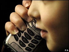 Boy on mobile phone