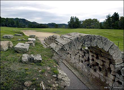 The Ancient Games were held on this site at Olympia