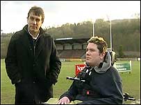 Ali at rugby ground