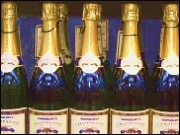 Champagne bottles