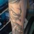 Kim in Scotland's scary tattoo