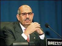 O diretor da AIEA, Mohamed El-Baradei