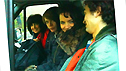 Frankie, Jack and Cam in a van - a pic exclusive to the blog