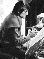 Ronnie Wood at his easel
