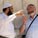 Dr Musharraf Hussain and Rabbi Alan Unterman outside the Church of the Holy Sepulchre