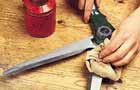 Wiping blade with oily rag