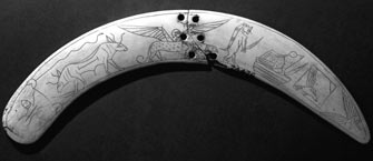 An ivory wand in the British Museum